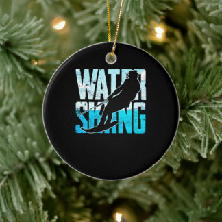 水スキー素晴らし贈答水スキー水スキーヤー セラミックオーナメント