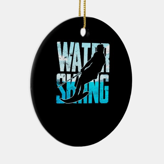 水スキー素晴らし贈答水スキー水スキーヤー セラミックオーナメント (右)
