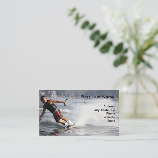 水スキー 名刺 (スタンド正面)