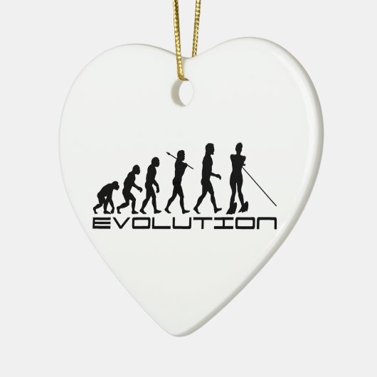 水スキーWaterskiのスポーツの進化の芸術 セラミックオーナメント (左)