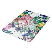 水スタイリッシュカラフル彩花模様 バスマット (アングル)