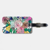 水スタイリッシュカラフル彩花模様 ラゲッジタグ (裏面横)