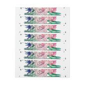 水スタイリッシュカラフル彩花模様 ラップアラウンドラベル (シート)