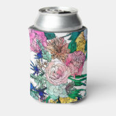 水スタイリッシュカラフル彩花模様 缶クーラー (缶裏面)