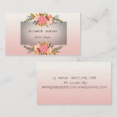 水スタイリッシュモダン色の花 名刺 (正面/裏面)