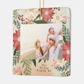 水スタイリッシュ色の冬の庭のクリスマス写真 セラミックオーナメント (左)