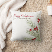 水スタイリッシュ色の冬の植物名前をカスタムする クッション (ブランケット)