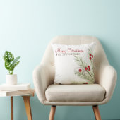 水スタイリッシュ色の冬の植物名前をカスタムする クッション (椅子)