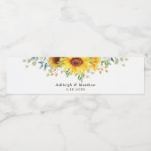 水スタイリッシュ色ひまわりボホ庭園の結婚式 ペットボトルラベル (シングルラベル)