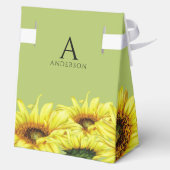 水スタイリッシュ色ひまわりライトグリーン結婚ズ フェイバーボックス (裏面)