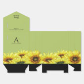 水スタイリッシュ色ひまわりライトグリーン結婚ズ フェイバーボックス (見開き)