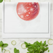 水スタイリッシュ色クリスマスツリーレッドボール キッチンタオル (折り畳み)