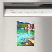 水スタイリッシュ色ケファロニアギリシャ沿岸ビュー マグネット (インサイチュ (食洗機))