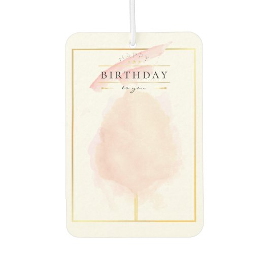 水スタイリッシュ色コットンキャンディ誕生日 カーエアーフレッシュナー (正面)