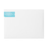 水スタイリッシュ色シックなアクアモダンブルーアドレス ラップアラウンドラベル (正面)