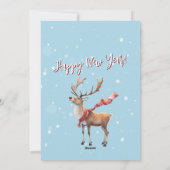 水スタイリッシュ色トナカイの木クリスマスカード シーズンカード (裏面)