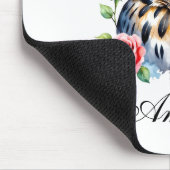 水スタイリッシュ色フローラフクロウ マウスパッド (コーナー)