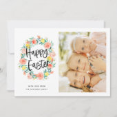 水スタイリッシュ色フローラリース復活写真 シーズンカード (正面)