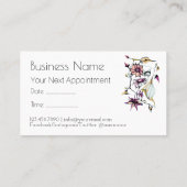 水スタイリッシュ色フローラ相談業 予約カード (裏面)