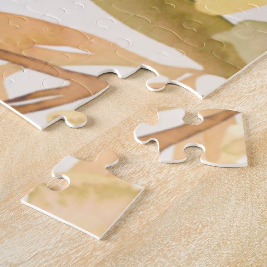 水スタイリッシュ色フローラ自然カスタム写真 ジグソーパズル (側面)