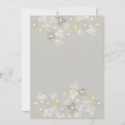 水スタイリッシュ色フローラ70誕生日 招待状 (裏面)