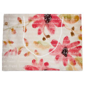 水スタイリッシュ色フローラ ラージペーパーバッグ (正面)