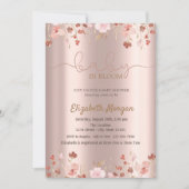 水スタイリッシュ色メドウベビーイン開花 招待状 (正面)