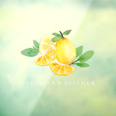 水スタイリッシュ色レモンフルーツビジネス ウィンドウサイン (シート3)