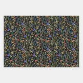 水スタイリッシュ色ワイルドフラワー ラッピングペーパーシート (正面)