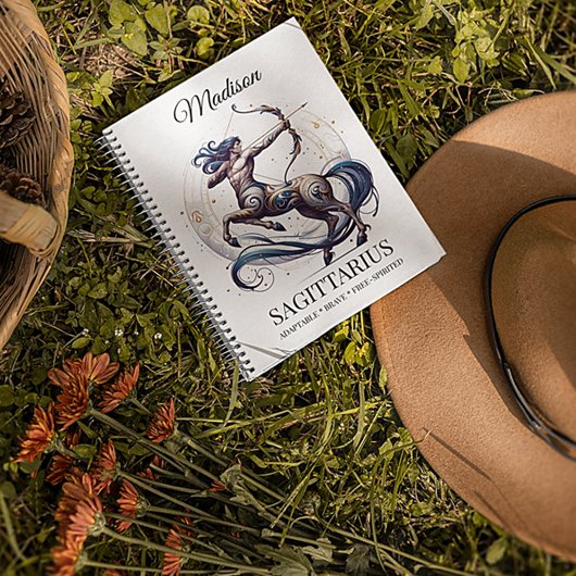 水スタイリッシュ色射手座カスタムJournal ノートブック