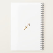 水スタイリッシュ色射手座カスタムJournal ノートブック (裏面)