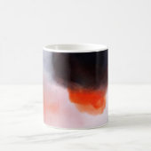 水スタイリッシュ色抽象芸術ハンドハ色彩の鮮やかンド コーヒーマグカップ (中央)