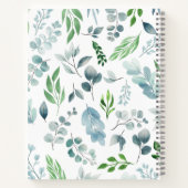 水スタイリッシュ色植物性パーソナライズされたレシピ ノートブック (裏面)