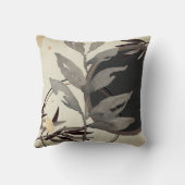 水スタイリッシュ色葉 |ブラック&クリーム クッション (裏面)