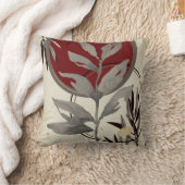 水スタイリッシュ色葉 |ブルゴーニュ&クリーム クッション (ブランケット)