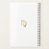 水スタイリッシュ色《星座》乙女座カスタムJournal ノートブック (裏面)