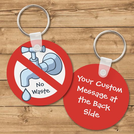 水ストップ廃棄物 キーホルダー