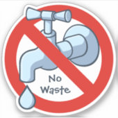 水ストップ廃棄物 シール (正面)