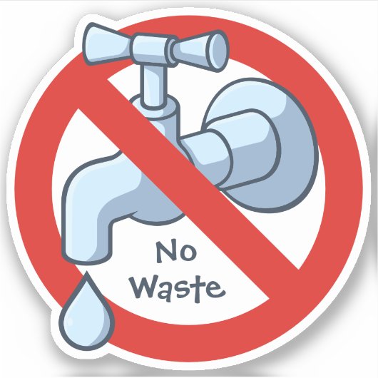 水ストップ廃棄物 シール (正面)