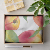 水ストライプの色の桃の果実 薄葉紙 (ギフト)