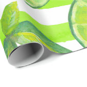 水ストライプの色ライム ラッピングペーパー (ロールコーナー)