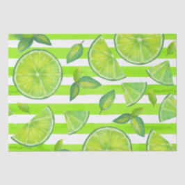 水ストライプの色ライム 薄葉紙