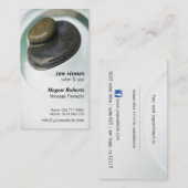 水スパのスキンケアのマッサージのサロンの禅の石 予約カード (正面/裏面)