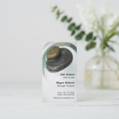 水スパのスキンケアのマッサージのサロンの禅の石 予約カード (スタンド正面)