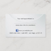 水スパのスキンケアのマッサージのサロンの禅の石 予約カード (裏面)