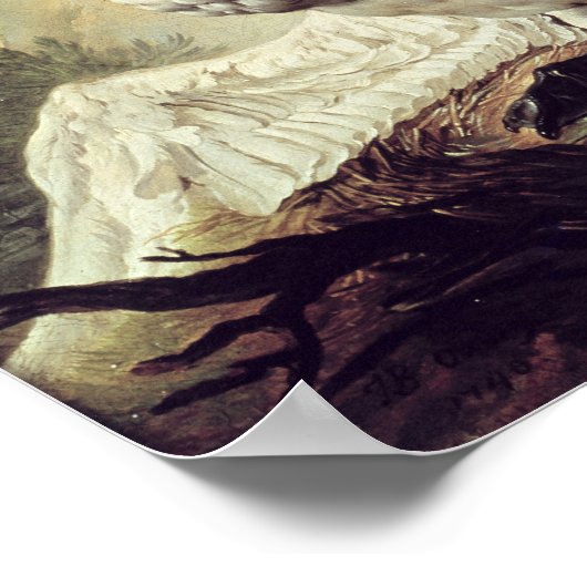 水スパニエル犬 ポスター (角)