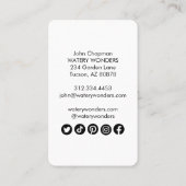 水スパークルスイミングプール清掃建築 名刺 (裏面)