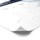 水スプラッシュカラフル抽象芸術アートポスター ポスター (角)