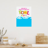 水スプラッシュプールパーティーガール誕生日ポスター ポスター (キッチン)