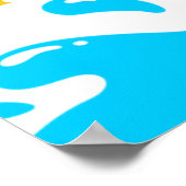 水スプラッシュプールパーティーボーイ誕生日バナー ポスター (角)